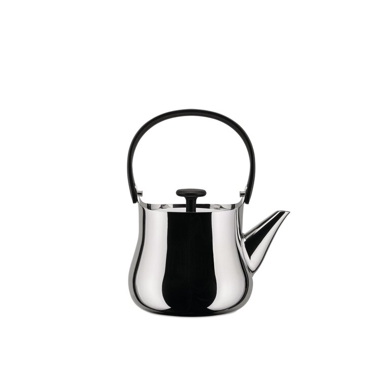 Alessi Cha Alessi 0.03 qt. Stainless Steel Stovetop Tea Kettle